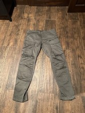 G - STAR Raw Rovic Zip 3D Straight Tapered Cargo Pants 35x31 Green Grey