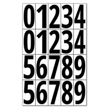 400 Pieces, 3" Vinyl Number Stickers, Waterproof Stick on Numbers Labels Black