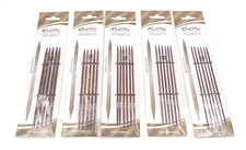 Set of 5 KnitPro Symfonie Cubics Rose Double Pointed Knitting Needles 15cm (6")