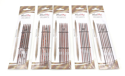 Set of 5 KnitPro Symfonie Cubics Rose Double Pointed Knitting Needles 15cm (6'')