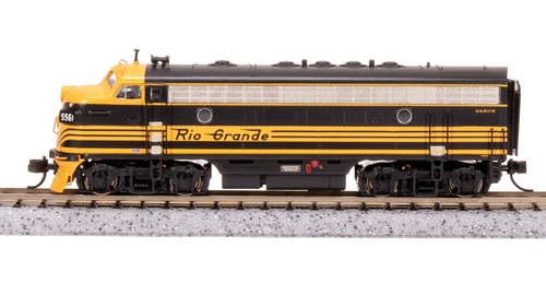 Locomotora diésel Broadway Limited 7770 escala N DRGW EMD F7A negra de 3 bandas 5564 | Zustand: New