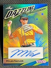 2023 Leaf Vivid TEAL DAZZLING AUTO Myles Naylor 1/1