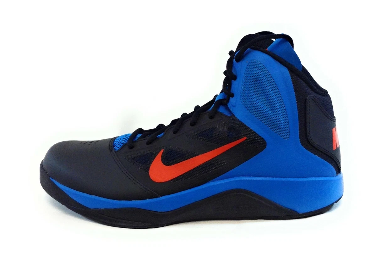 Nike Dual Fusion BB II Black/Blue/Orange Mens Basketball Shoes