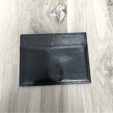 Levenger Black Leather Slim Card Wallet