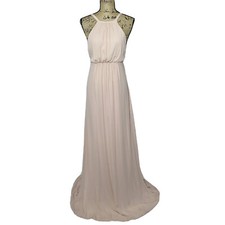 Show Me Your Mumu Gown M Pink Sleeveless Halter High Neck Maxi Dress