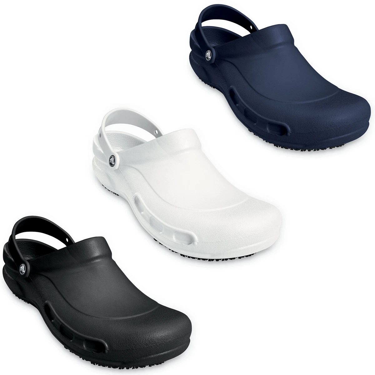 Zuecos de Crocs Bistro unisex de trabajo resistentes al deslizamiento restaurante chef zapatos | eBay