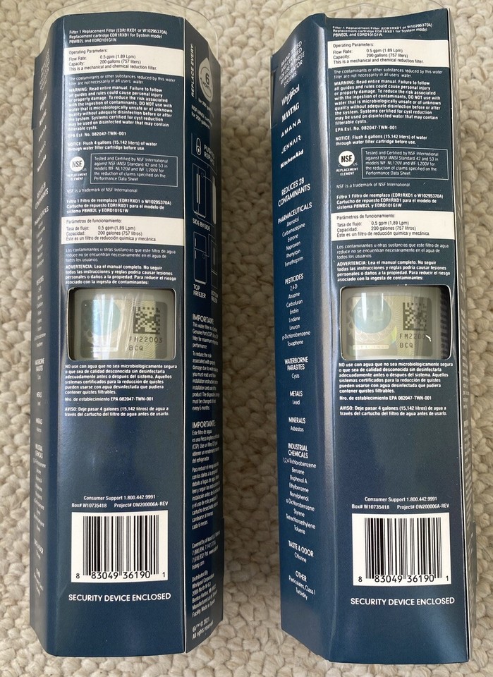 Everdrop Ice and Water Refrigerator Filter 1 EDR1RXD1 2 Pack eBay