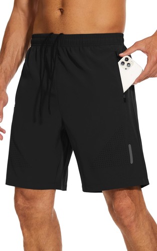 Men's Running Shorts 7" Lightweight Quick Dry Athletic Shorts with Zip Pockets