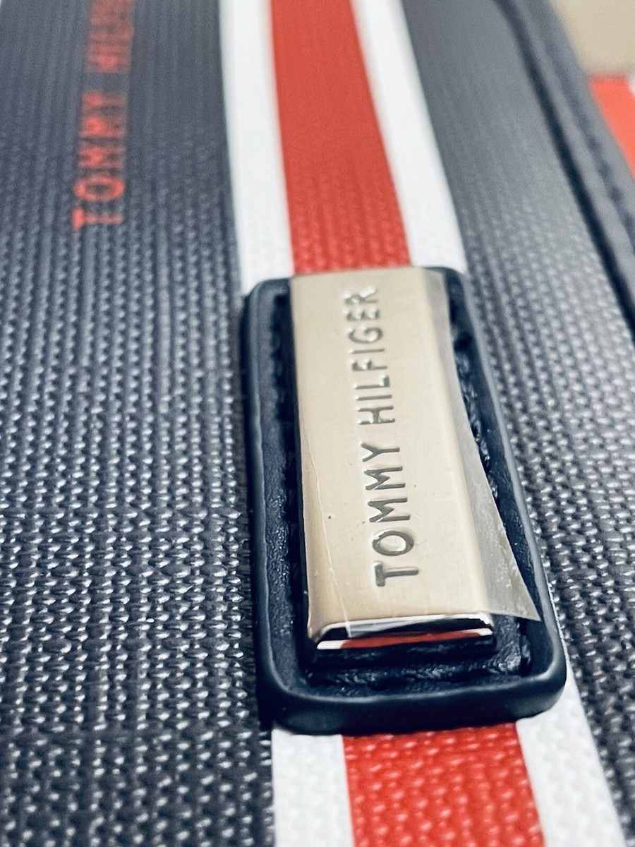 Red White & Blue Striped Tommy Hilfiger Faux Leather Wallet  