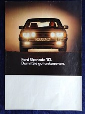 Ford Granada Prospekt 1982  auch mit Granada 2.8i und Turnier