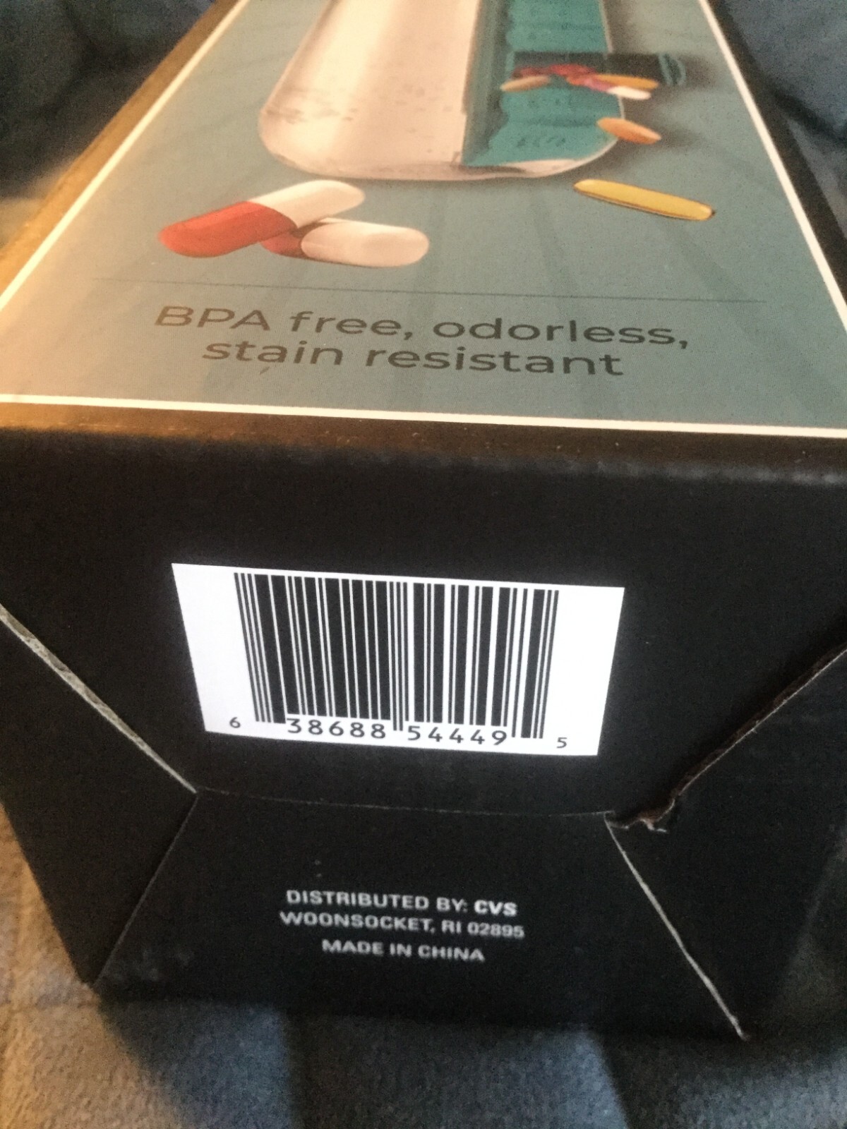 CVS PILL & VITAMIN ORGANIZER WATER BOTTLE 9" - BRAND NEW IN BOX