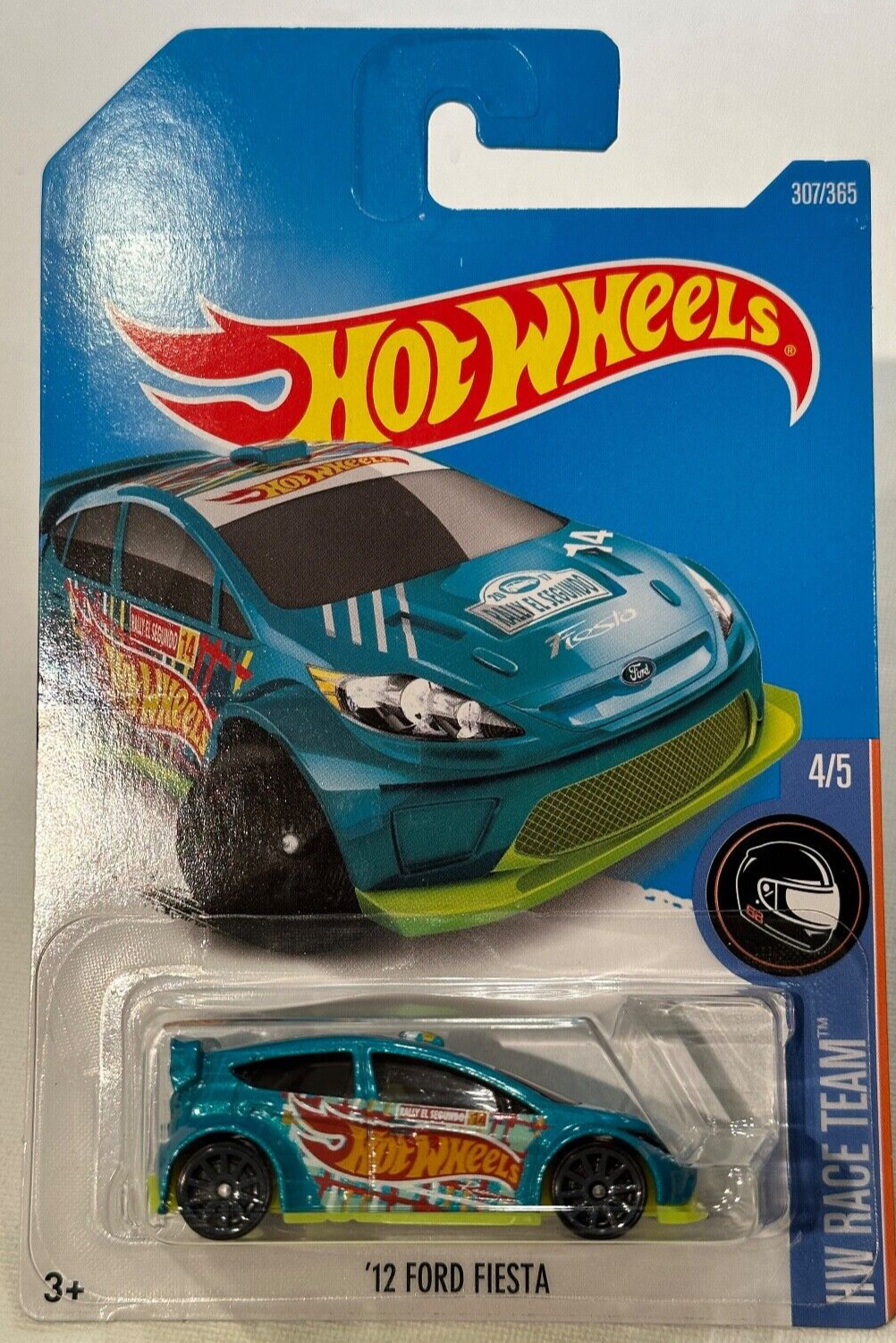 2017 🔥HOT WHEELS 🛞 12 FORD FIESTA 4/5 HW RACE TEAM 307/365 AQUA