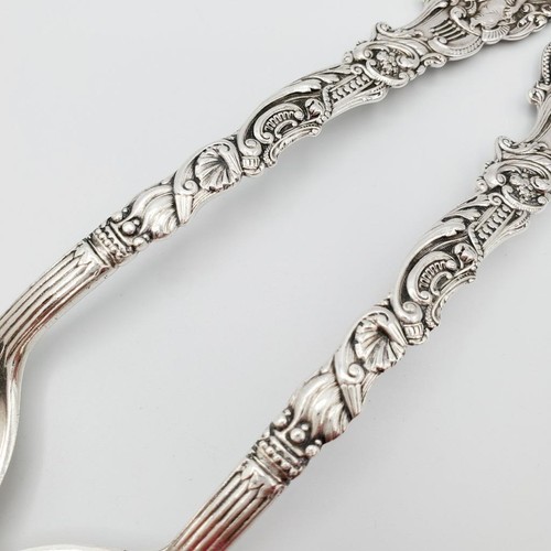2 antike Gorham Versailles 8,5" Sterling Servierlöffel knackiges Muster klassisch - Bild 5 von 8