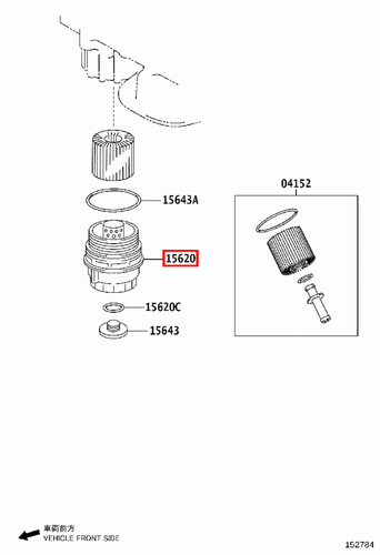 Genuine Camry GSV50 GSV40 Estima GSR55 GSR50 3.5 Oil Filter Housing Cap - Picture 6 of 20