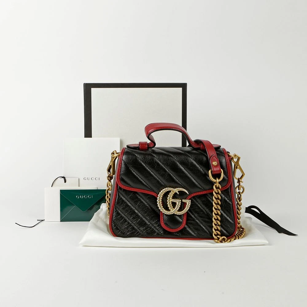Gucci 583571 GG Marmont Mini sac fourre tout et bandoulière poignée supérieure 75839639