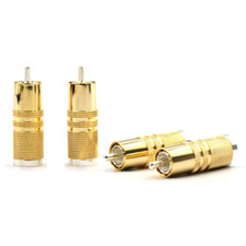4Pcs RCA Plug Signature Series Gold Plated Male 10mm HIFi Phono Connector DIY