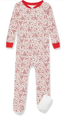 Amazon Essentials Baby eng anliegender Schlafanzug mit Baumwollfüßen, 12M Xa.