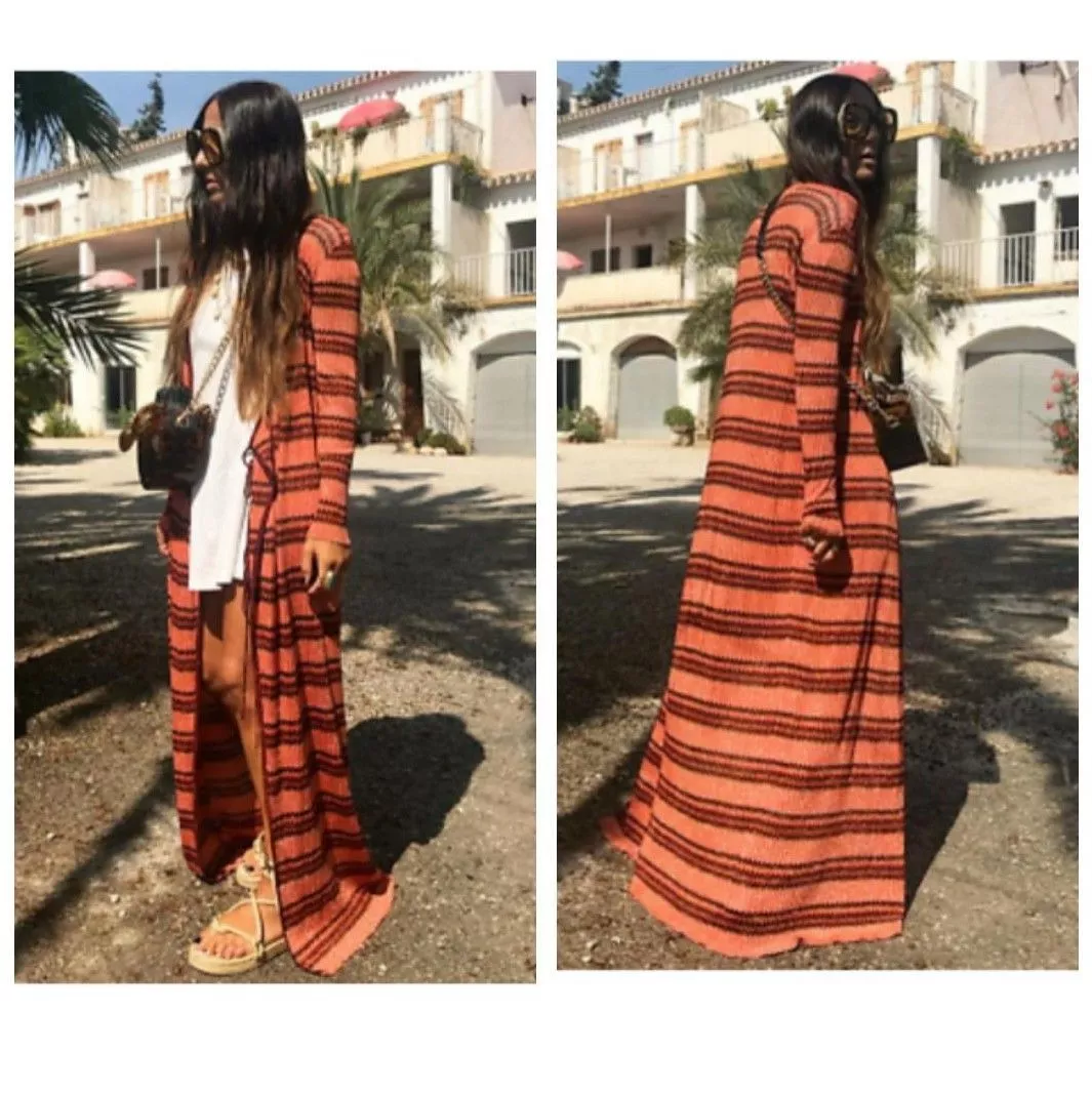Zara knit top striped dress