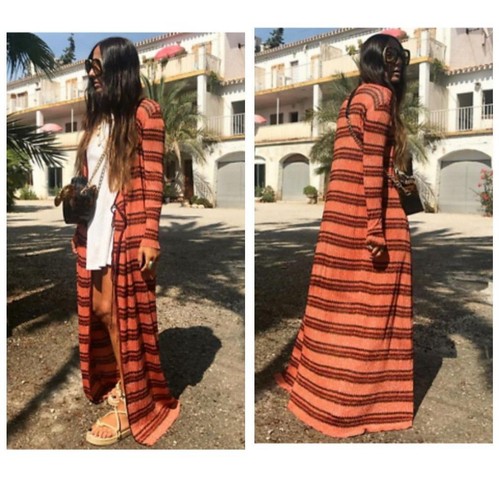 Zara Abito in maglia a righe METALLICI MISURA S Rif. 9598/004 Blogger  preferita | eBay