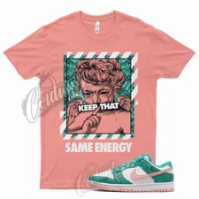 ENERGY T Shirt for  Dunk Low Washed Teal and Bleached Coral Snakeskin Snake