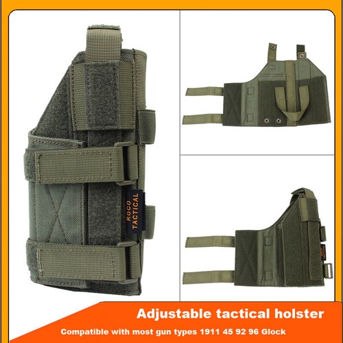 Tactical leg Carry Pistol Hand Gun Holder Pouch MOLLE Quick Holster CS - Picture 6 of 9