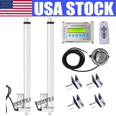 Dual Axis Solar Tracker DIY Parts-2*18'' Linear Actuators & Sun Track Controller