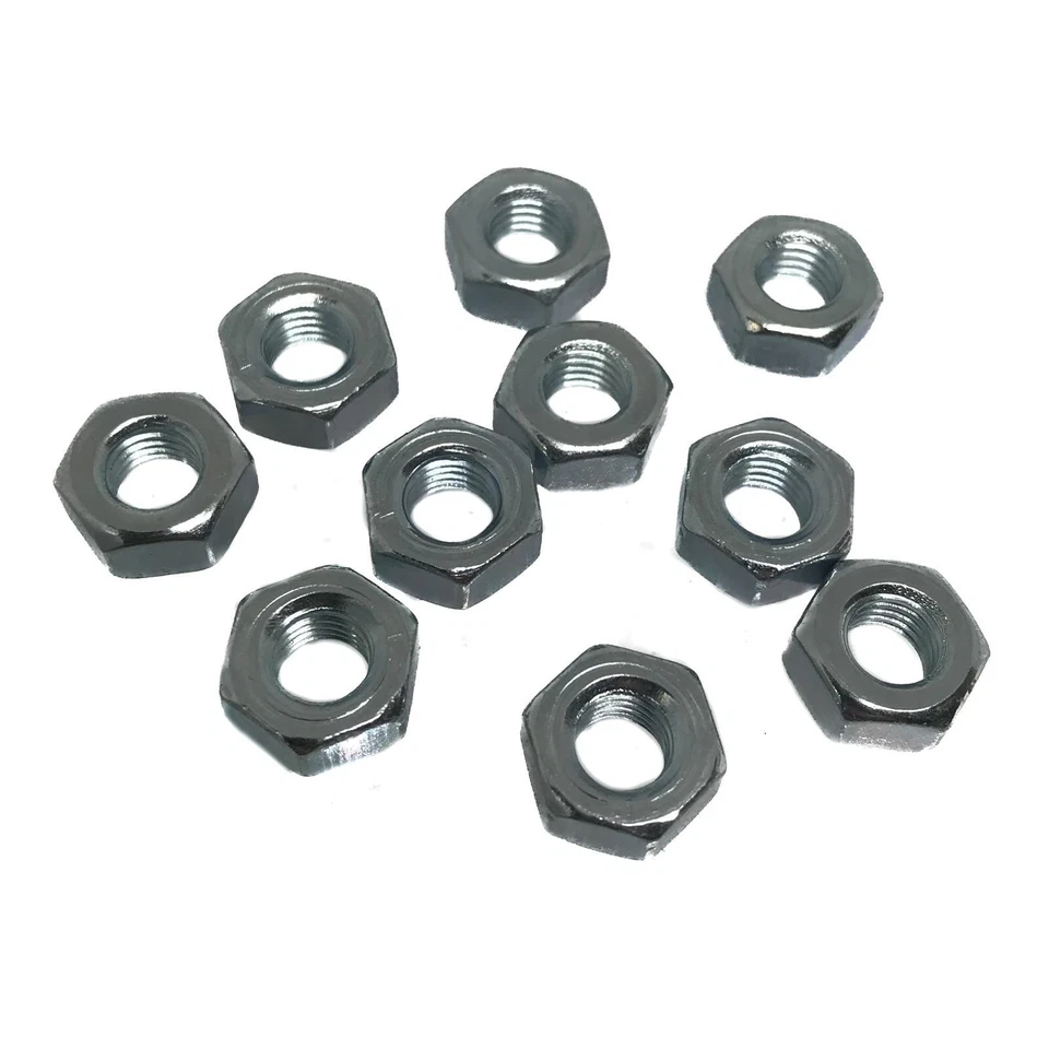 THUNDERFIX 1/4 - 28UNF Full Nut BS 1768 Grade 1 Zinc Plated (Pack of 20)