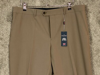 mens dark brown dress pants Relaxed Brown Stretch Suit Pant
