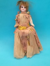 Antique 19th C.  Polichinelle Jester Harlequin Mignonette French Doll