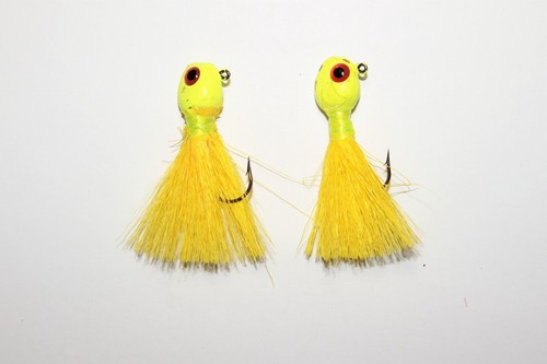 WALLEYE HAIR JIGS, 1/16, 3/32, 1/8, 1/4, 3/8, 1/2 & 5/8 Oz., 4 PER PACK - Picture 9 of 22