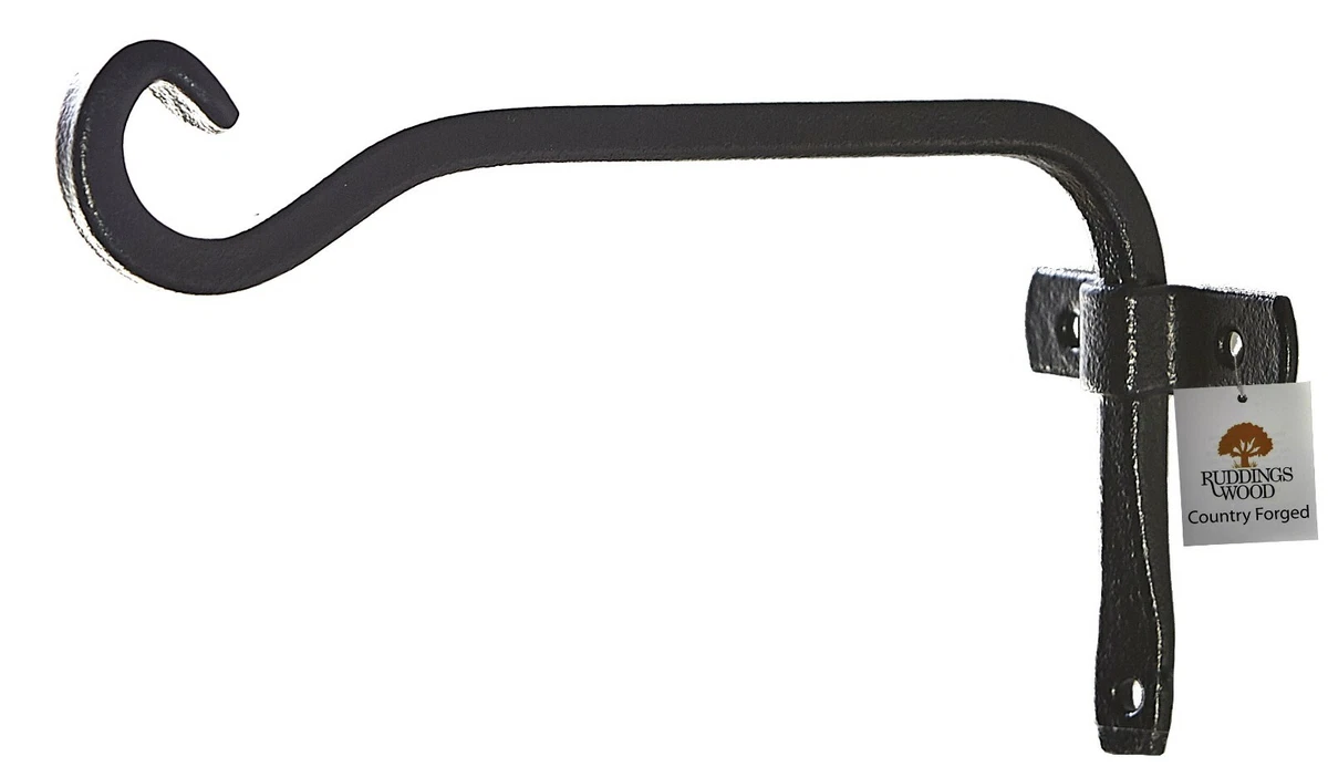 Heavy Duty Metal Wall Hook Hanging Basket Bracket Hanger 22cm Country Forged