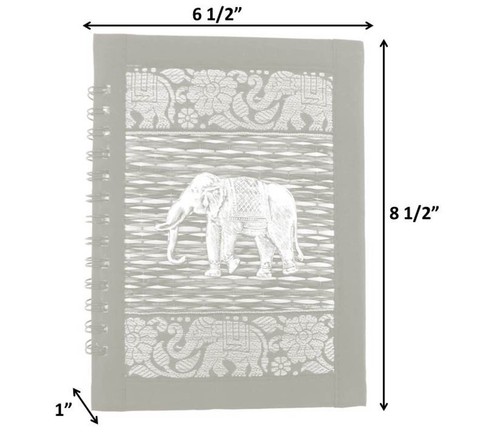 Handmade Elephant Journal - Refillable Lined Hardcover Spiral Notebook Diary - Picture 2 of 18