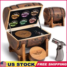 Whiskey Smoker Kit w/ Wooden Display Barrel(Patent Pending), Cocktail Smoker Kit