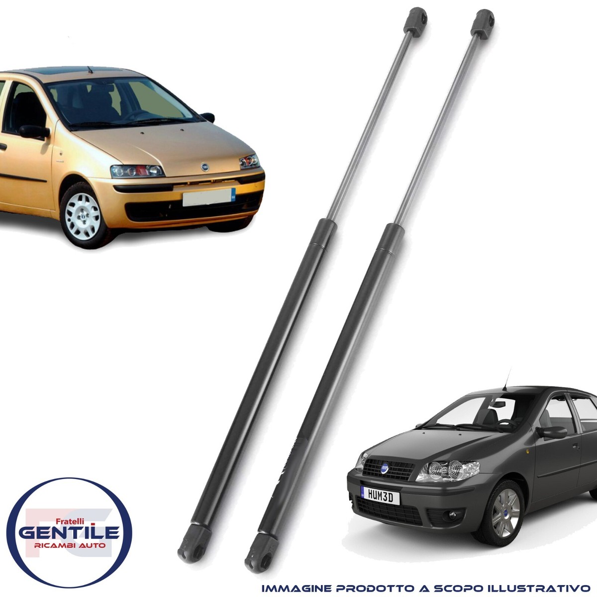 2 Molle A Gas Per Cofano Posteriore Fiat Punto 3 Porte 1999-2005 - Ricambio Per Portellone Baule - Foto 8