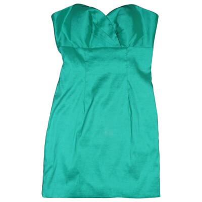 Laona Abend Pencil Party Abschluss Brautjungfern Kleid kurz S 36 Grün Glanz NEU