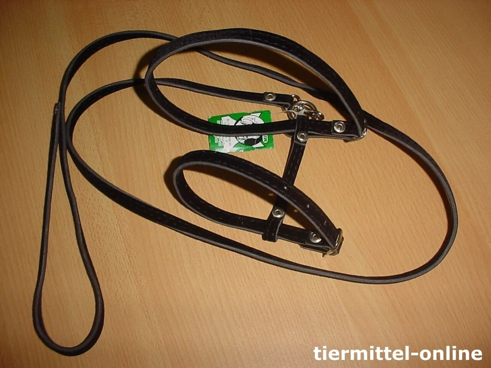 Katzengeschirr mit Leine 110cm, schwarz