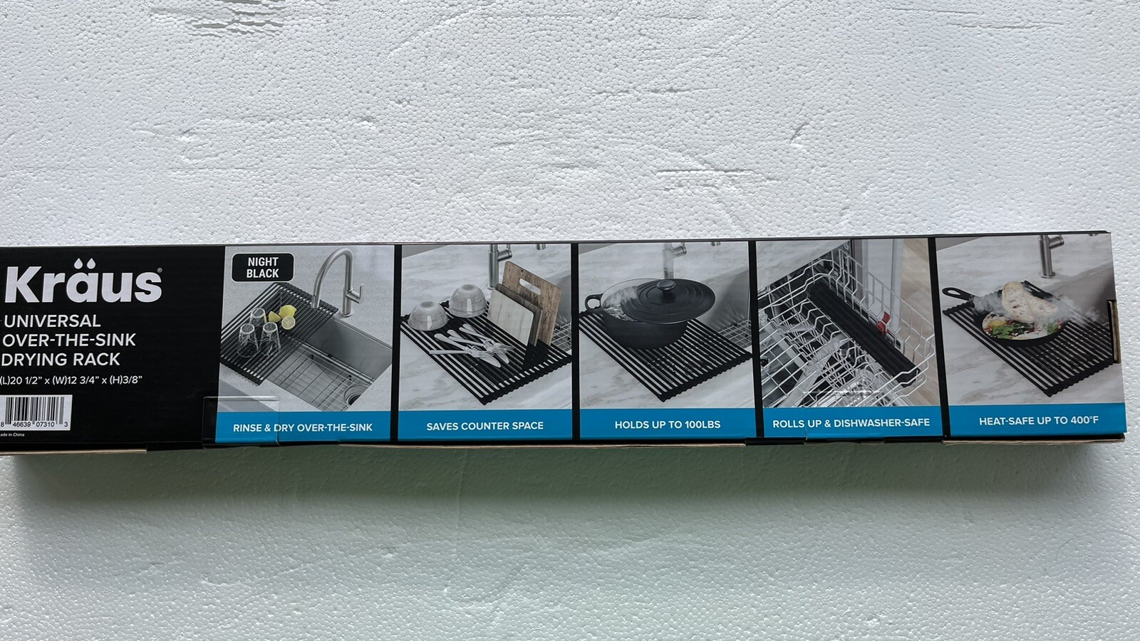 Kraus Drying Rack Kraus Universal Over-the-sink Drying Rack - Black | eBay