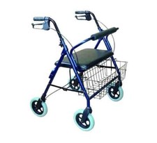 Déambulateur XXL Pliable, Réglable en Hauteur Avec Frein à Main