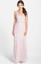 Adrianna Papell Long Beaded Gown- Size 2 - F 113 B