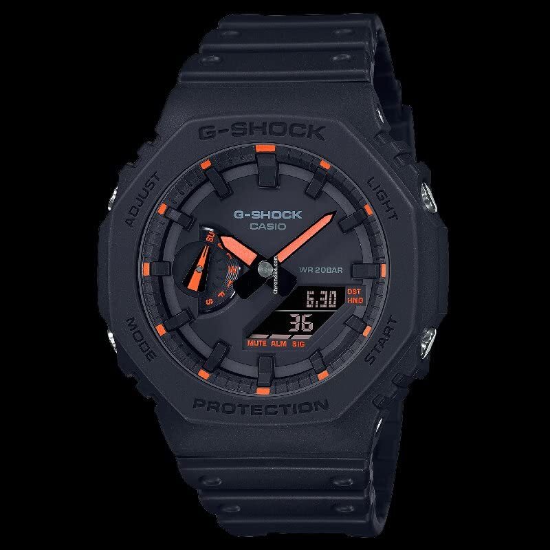 CASIO GA2100-1A4 G-SHOCK Neon Accent Watch Red Red Neo Bright LED