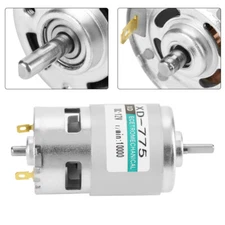 XD-775 12V High Speed Low Noise Double Balls Bearing Brush DC Motor 12V 10000rpm