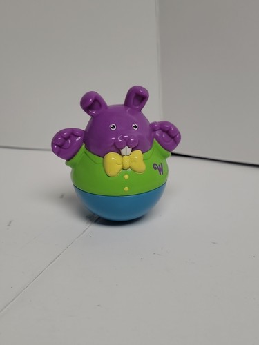 PLAYSKOOL Weebles Weeble Wobble Figure PURPLE RABBIT EASTER ANIMAL