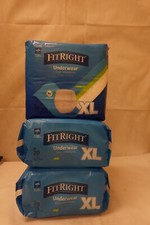 Medline FitRight EXTRA Underwear SIXTY Pairs 60 XL Unisex Moderate Absorbency