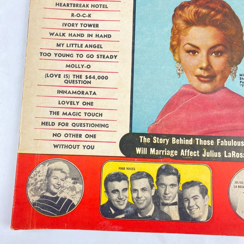 July 1956 Hit Parader Magazine Elvis Presley Mitzi Gaynor Back Issue Vintage - Image 4 of 4