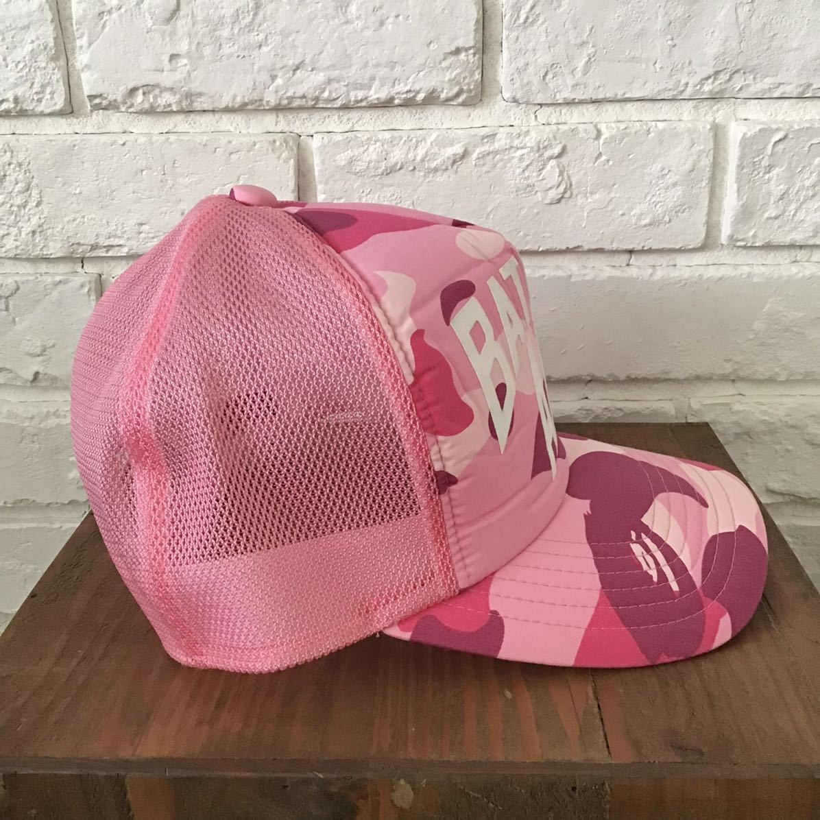 A BATHING APE マイロ　カモ　キャップ　ピンク BAPE Nap milo ABC camo pink trucker hat cap A Bathing Ape | eBay