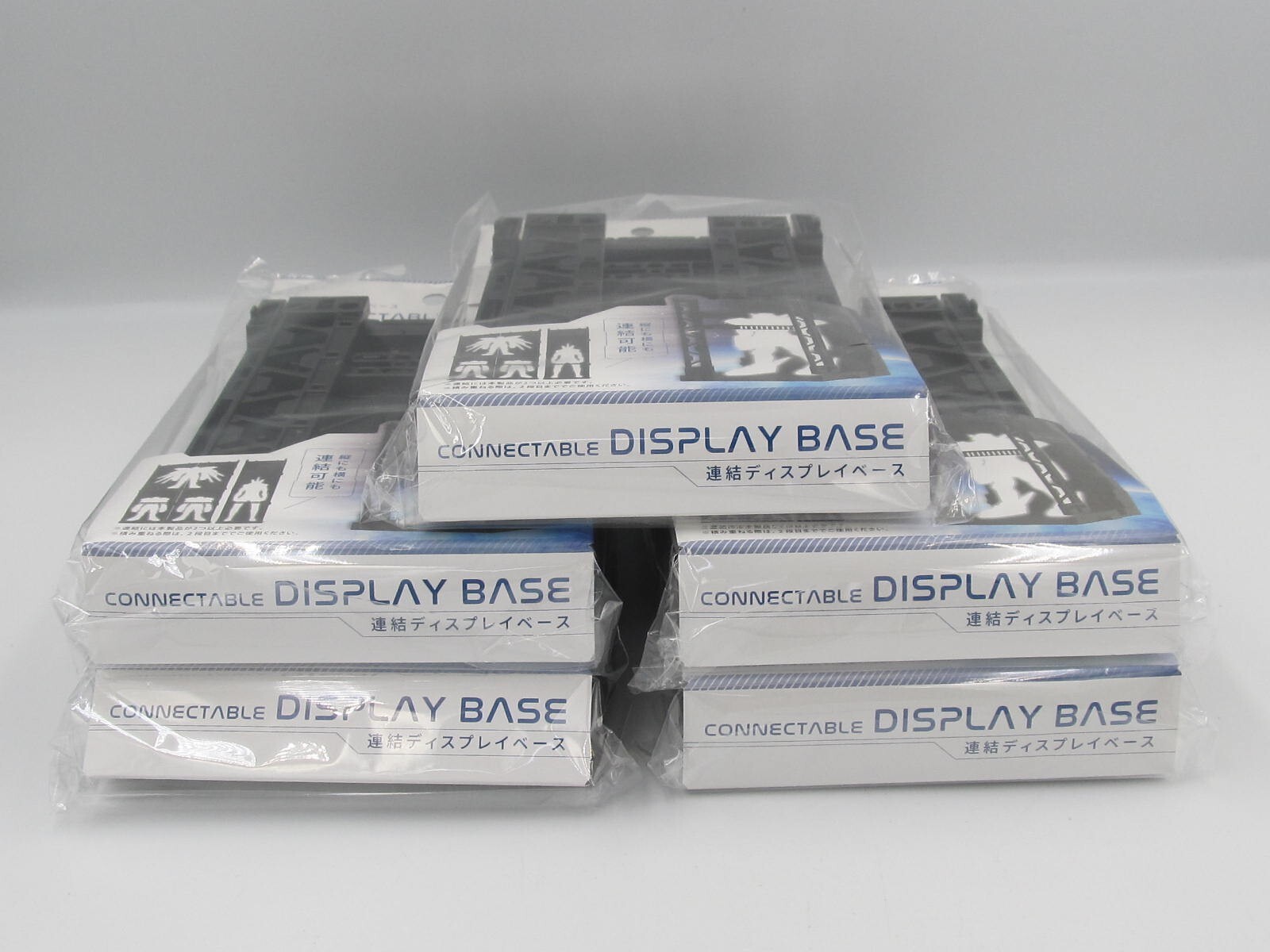 Display Base Connectable Set of 5 Plastic Models Action Figure Japan Daiso
