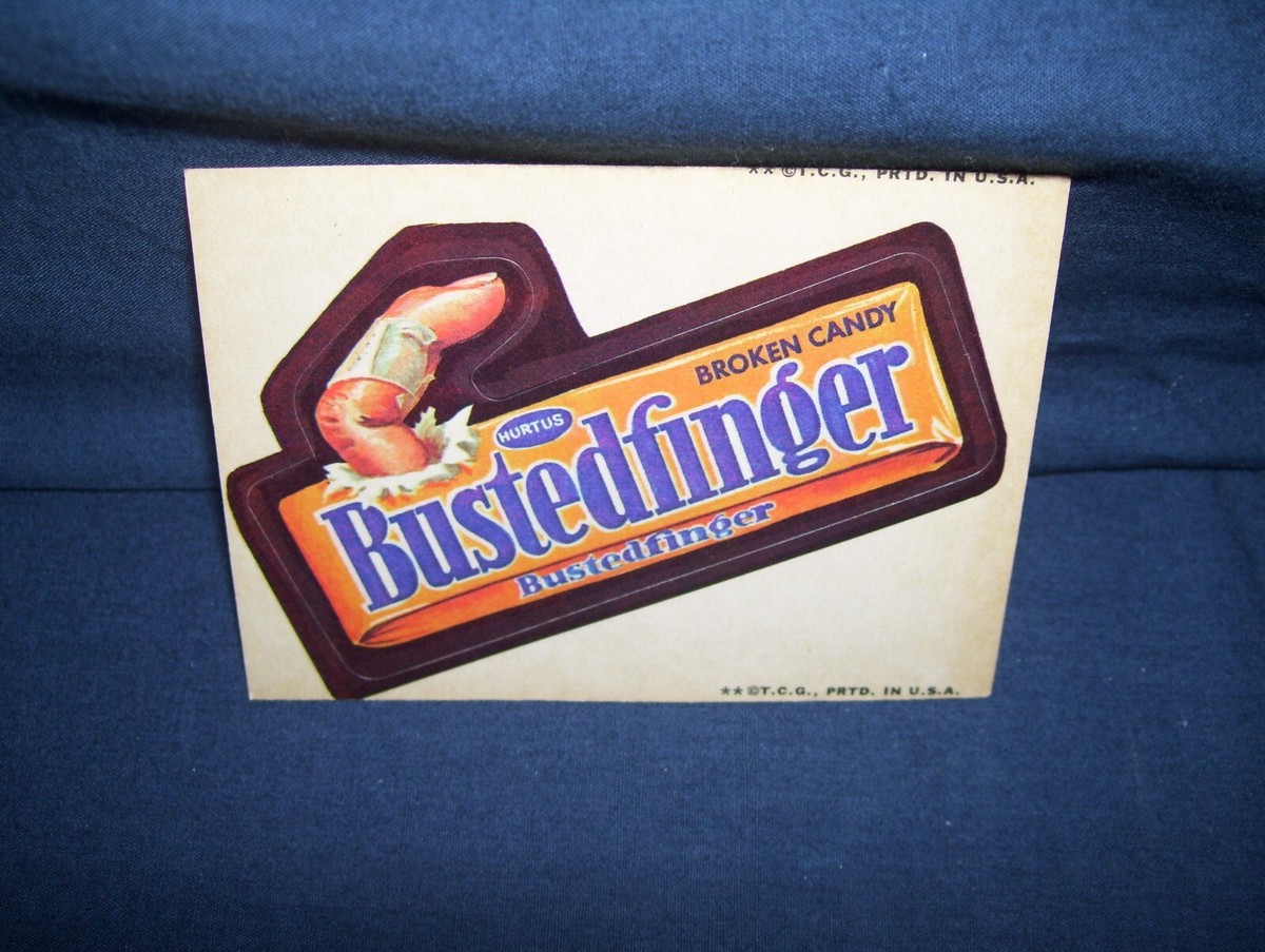 Wacky Packages Bustedfinger Sticker Series 3 Tan Back 1973  display picture 3