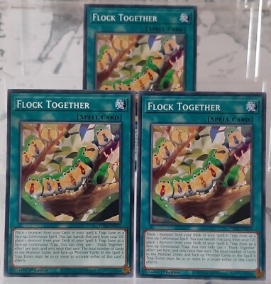 YUGIOH Playset - 3x Flock Together - PHNI-EN072 - Phantom Nightmare - EN/NM