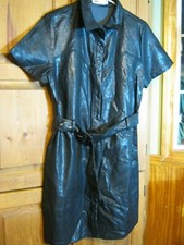 NOVA Vintage Shell Cotton Polyurethane Black Dress Size Medium