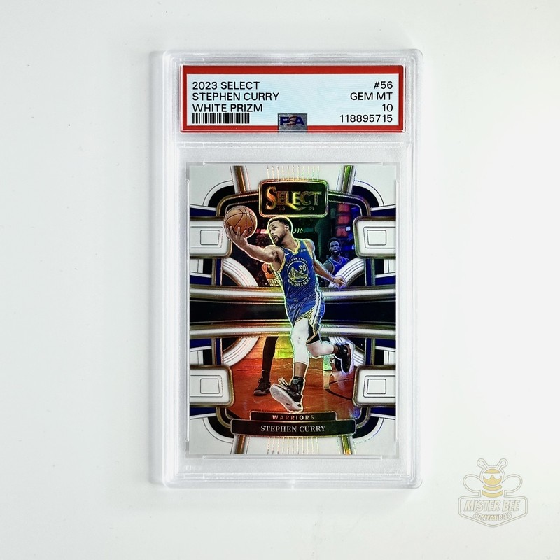 Stephen Curry 2023-24 Panini Select #56 White Prizm PSA 10 GEM MINT /149